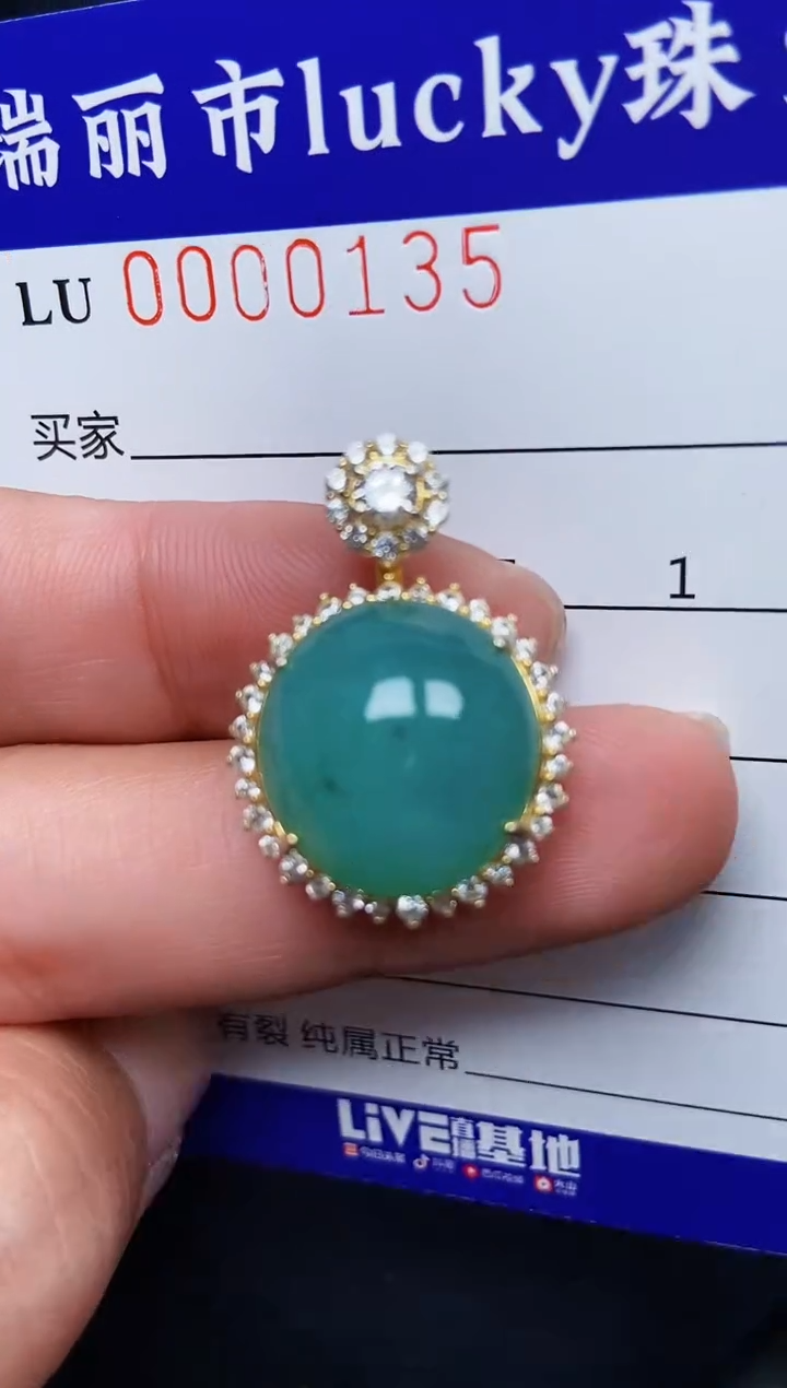 【闪购商品】翡翠颈饰银S925镶嵌0135