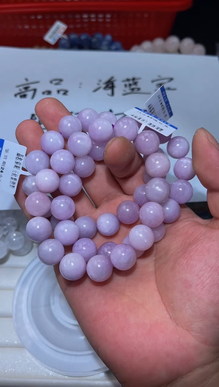 手串锂辉石未镶嵌L3-13mm紫锂辉单圈-多样性发其一