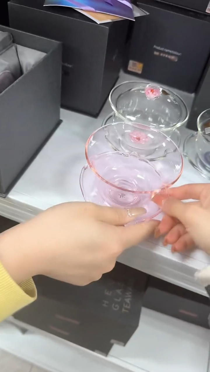 【闪购商品】@@禾器沁莲盖碗浅粉色星空