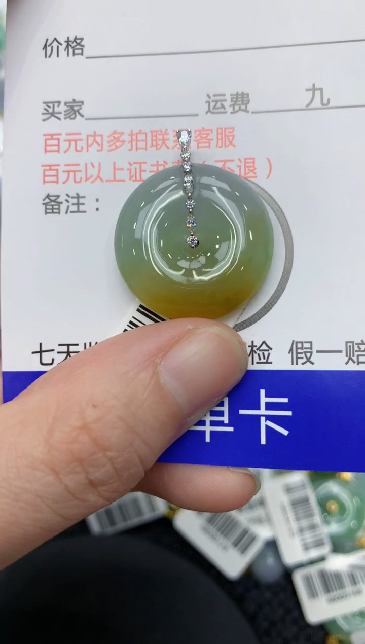 【闪购商品】翡翠颈饰18K金镶嵌11111111