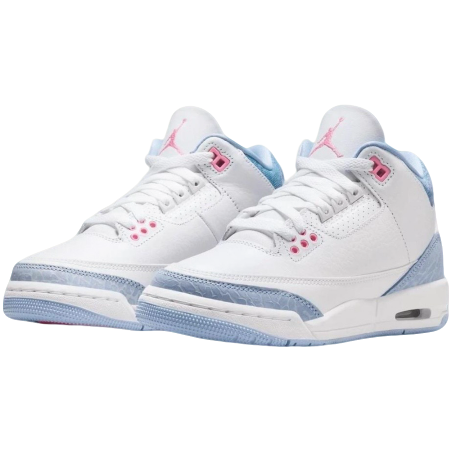 NIKE/耐克官方 AJ3 中童白蓝低帮运动休闲鞋 HQ0783-101