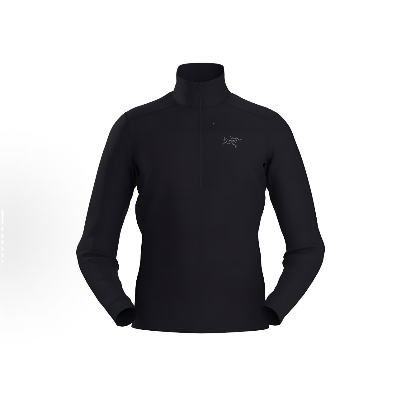 Arcteryx始祖鸟 RHO LT Zip Neck 半拉链立领印花抓绒长袖卫衣 