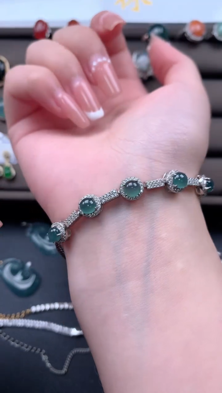 【闪购商品】翡翠戒指银S925镶嵌51241