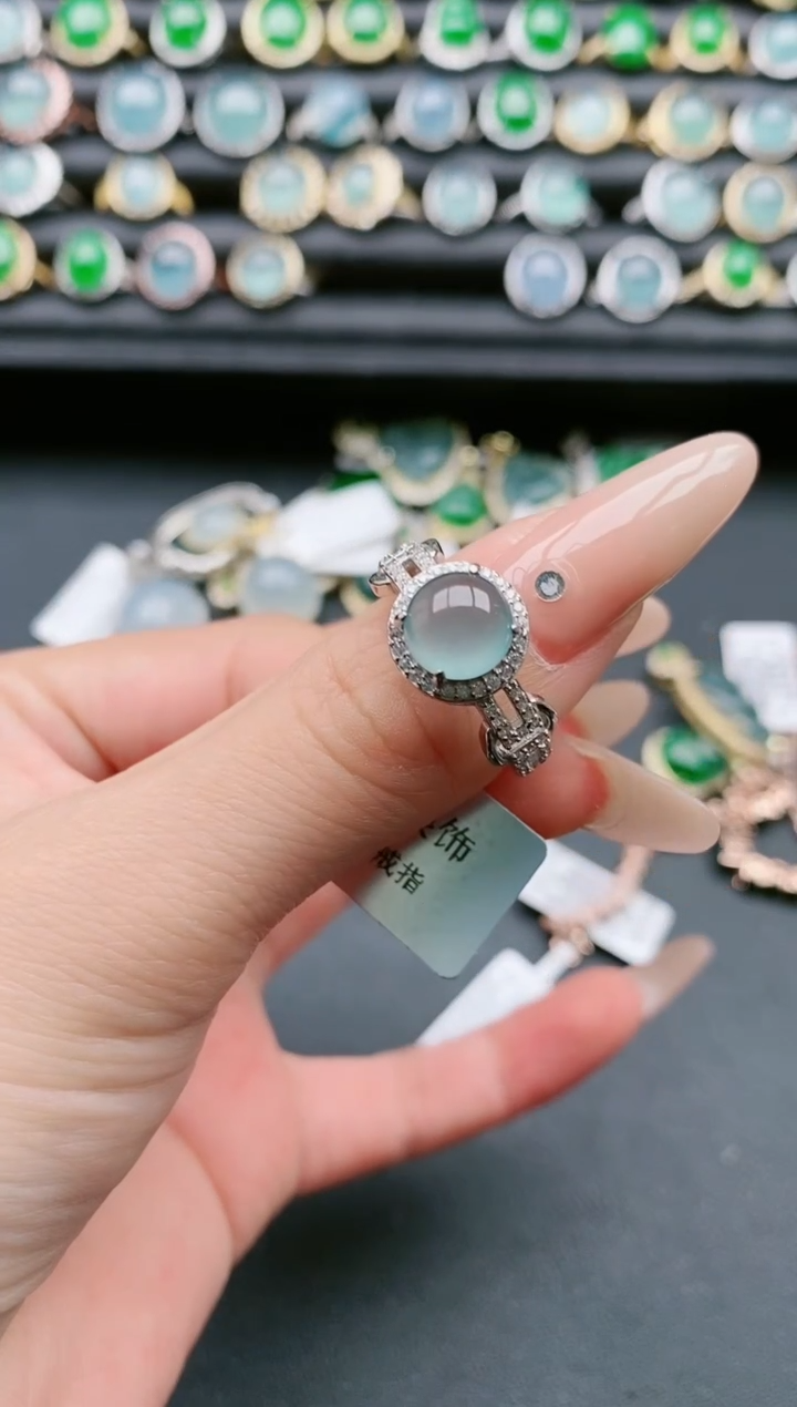 【闪购商品】翡翠戒指银S925镶嵌11111
