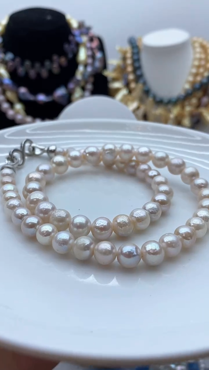 【闪购商品】淡水珍珠颈饰钛钢131