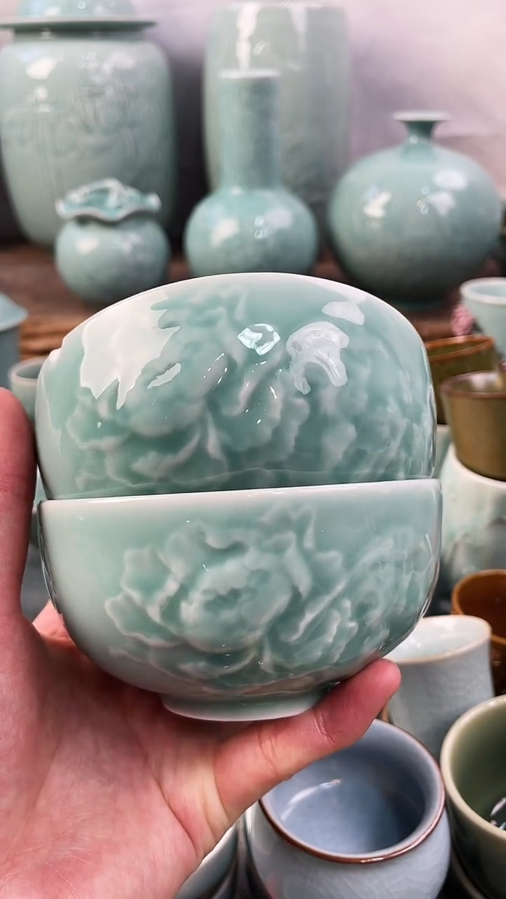 【闪购商品】2个 正品 慧仙青瓷  餐碗