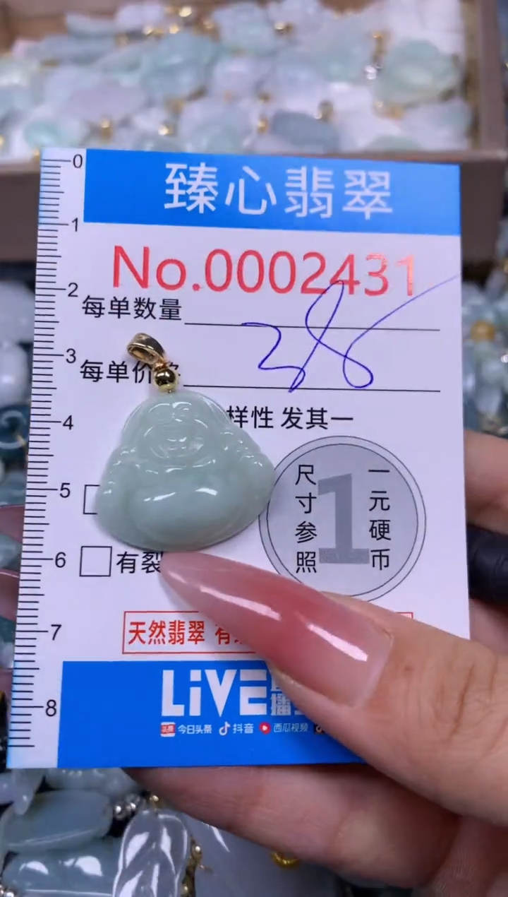 【闪购商品】翡翠颈饰未镶嵌含绳0002431