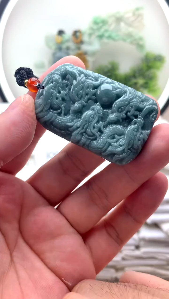 颈饰未镶嵌翡翠九龙1