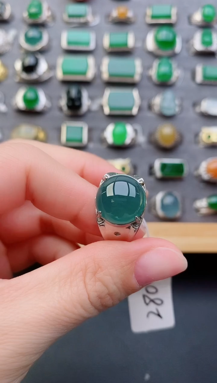 【闪购商品】翡翠戒指银S925镶嵌321321