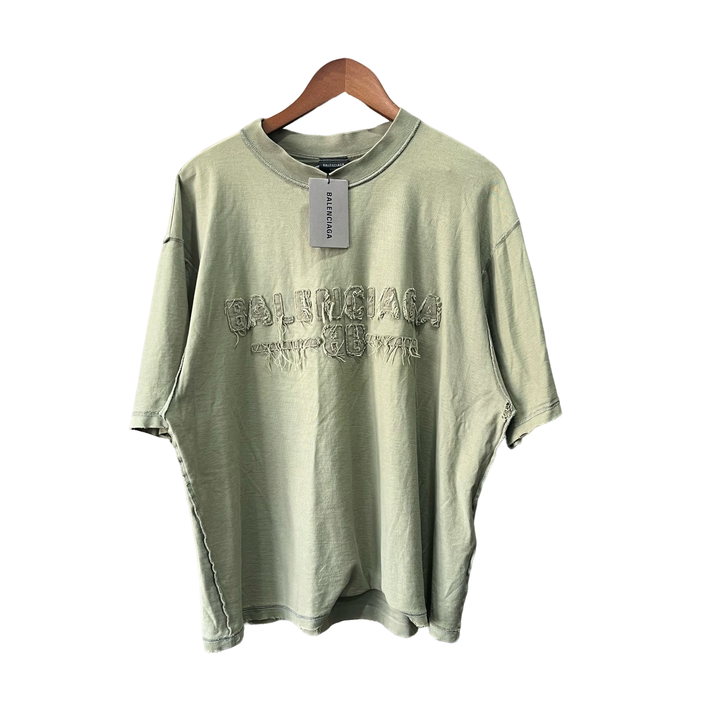 未使用 Balenciaga/巴黎世家  SS25新年系列墨绿色短袖 s码 X0831