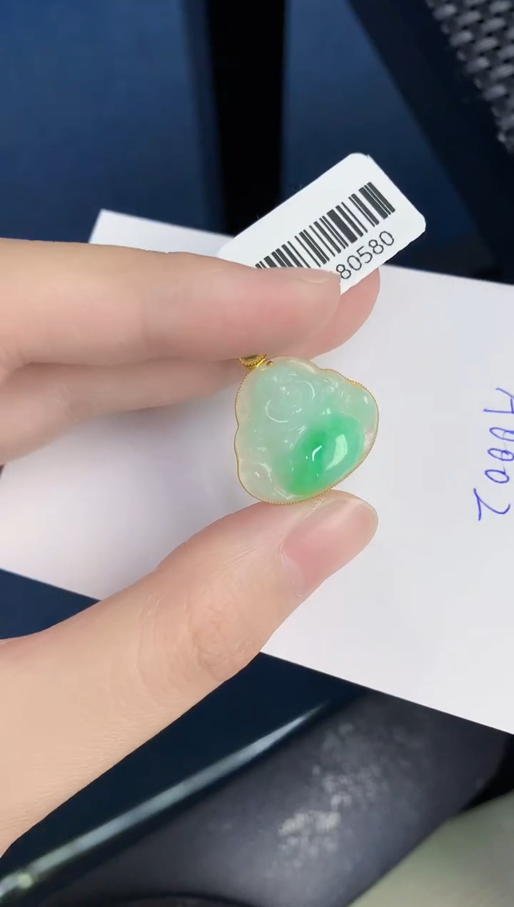 【闪购商品】翡翠颈饰18K金镶嵌0000000000