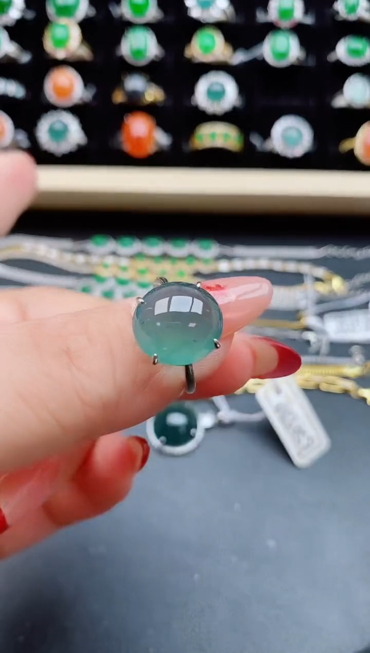 【闪购商品】翡翠戒指银S925镶嵌321321