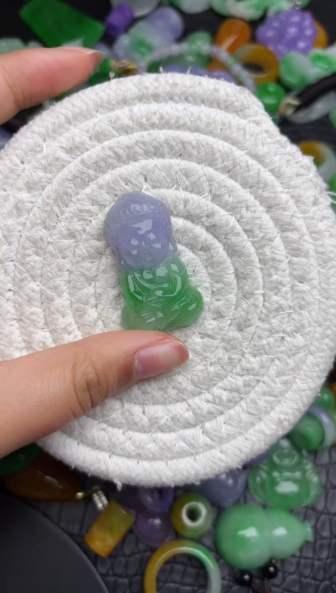 颈饰未镶嵌翡翠缅甸翡翠吊坠