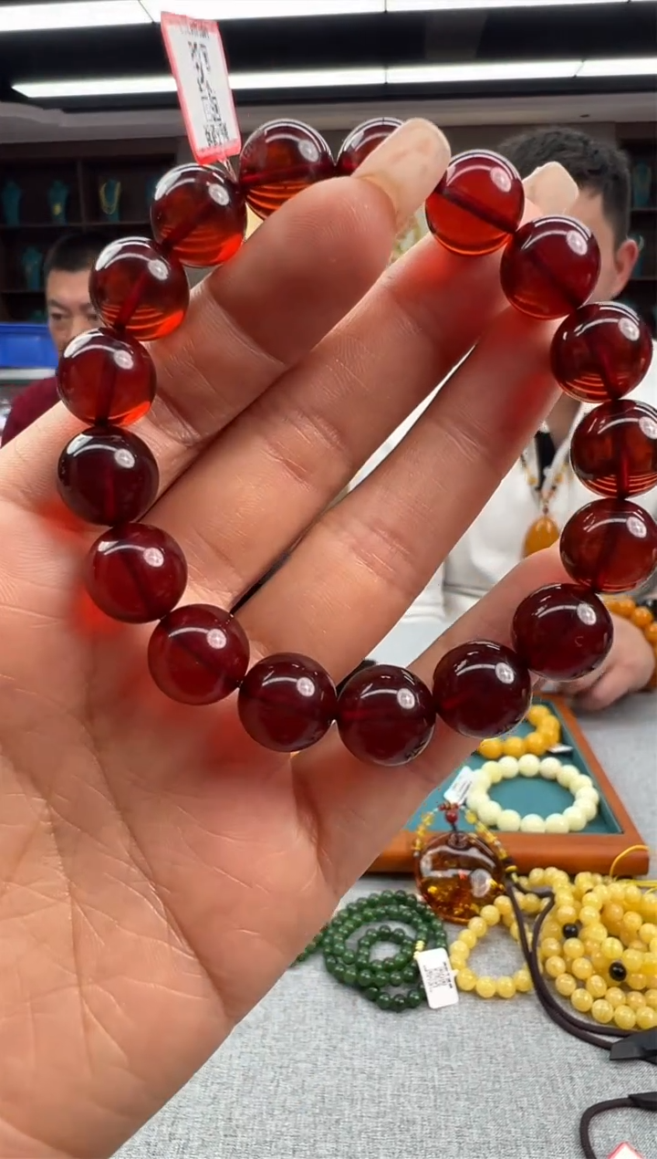 【闪购商品】琥珀手链未镶嵌39秒拍号