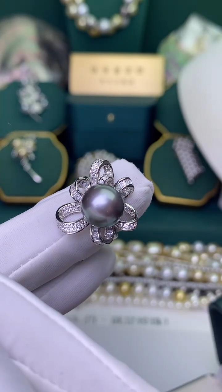 【闪购商品】海水珍珠戒指银S925镶嵌1