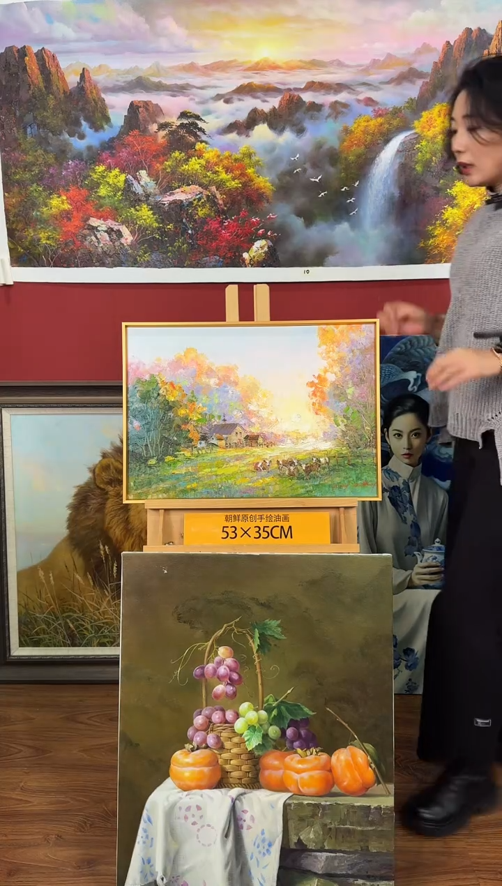 油画【7号】约53*35cm丨朝鲜原创纯手绘孤品油画丨顺丰包邮  