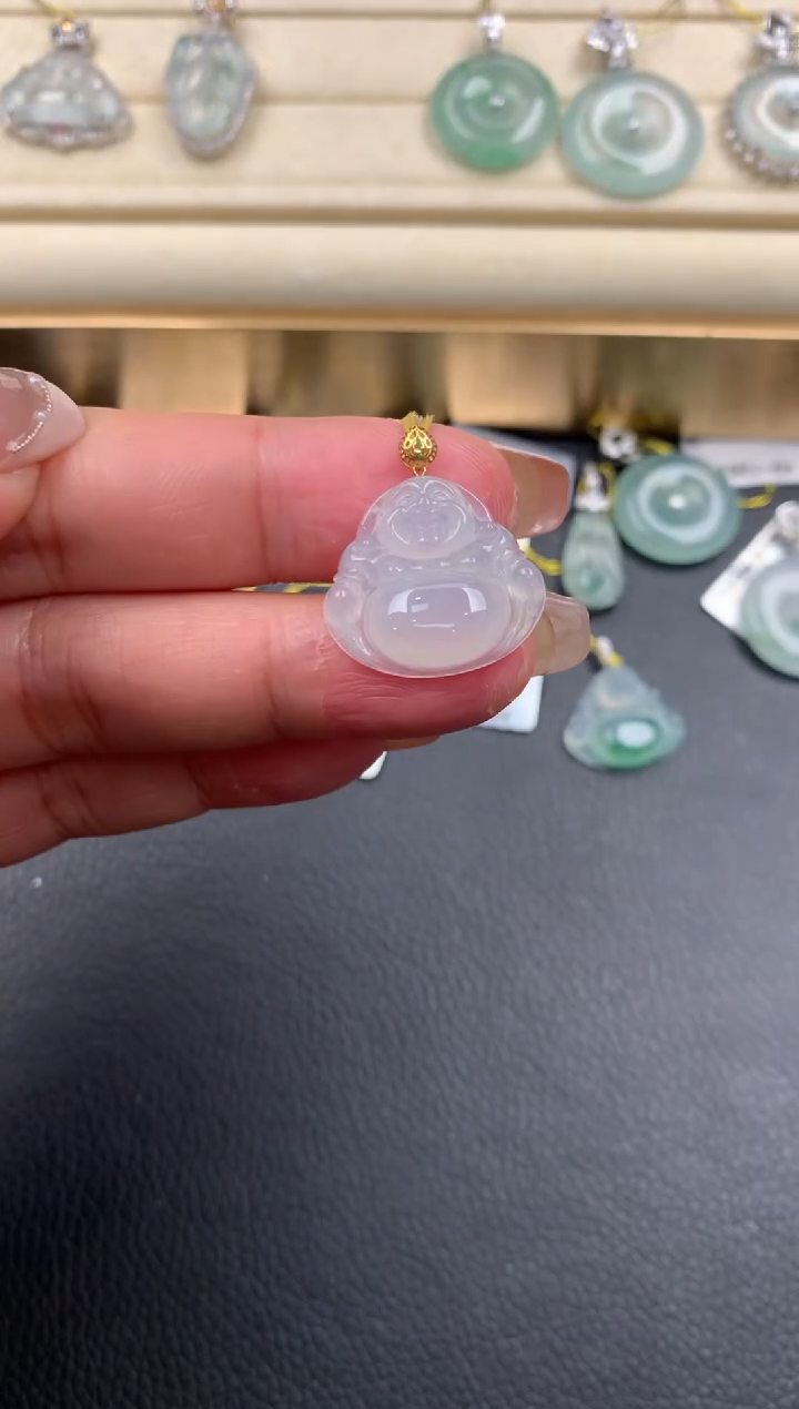 【闪购商品】翡翠颈饰18K金镶嵌D712