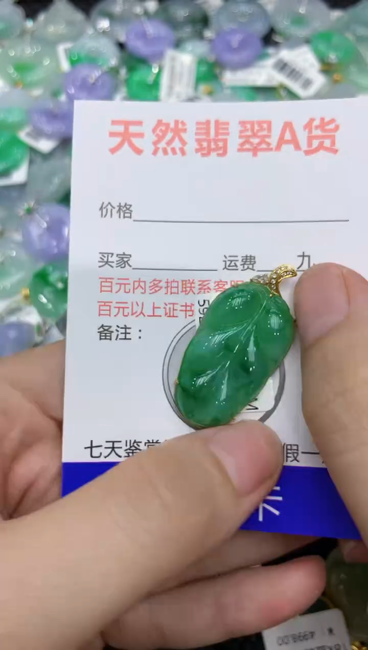 【闪购商品】翡翠颈饰18K金镶嵌1111111111111