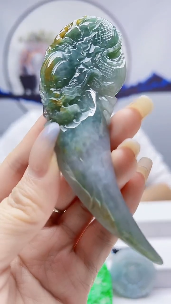 未镶嵌定制翡翠毛货挂件42