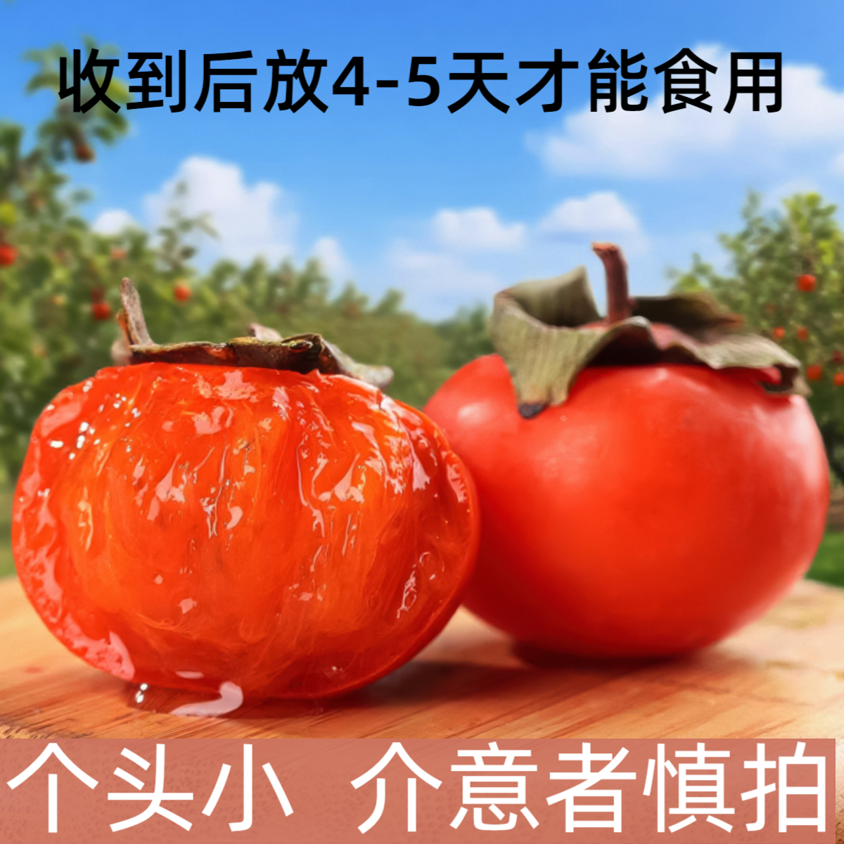 【小个头正宗火晶柿子】果子放软后食用软嫩流蜜软柿子坏果包赔