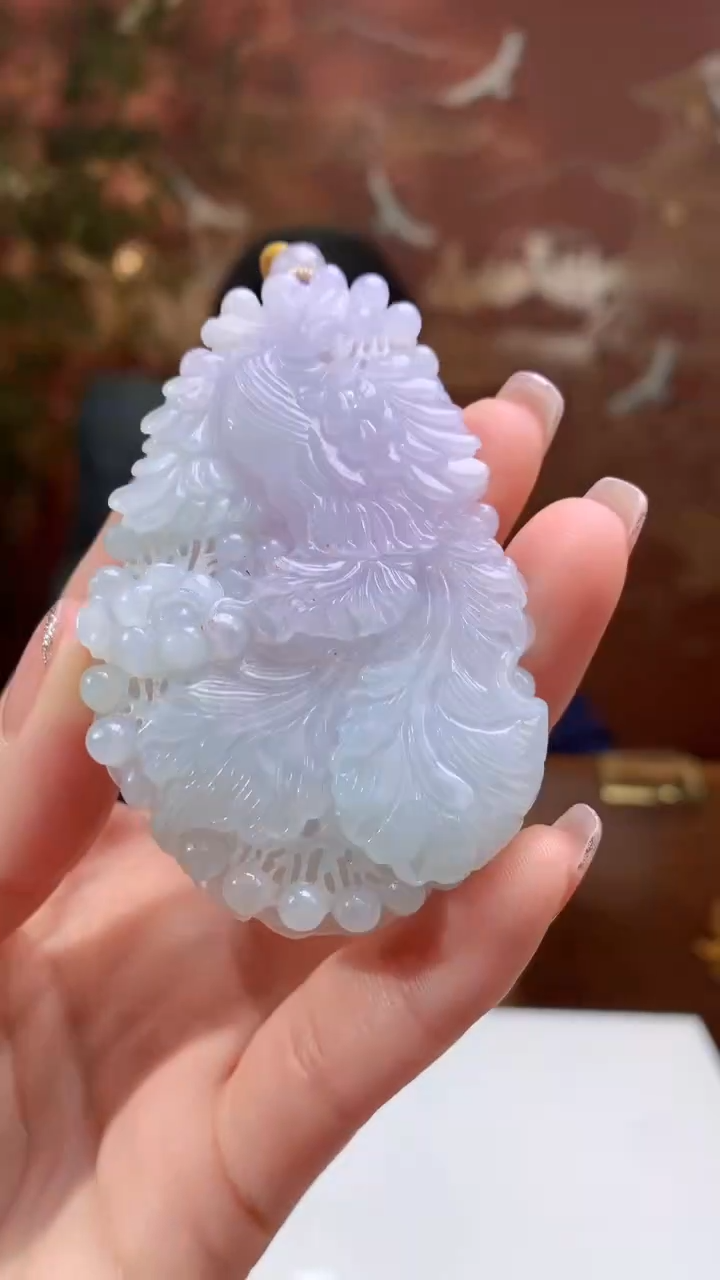 【闪购商品】定制翡翠未镶嵌1002ry-毛货挂件28