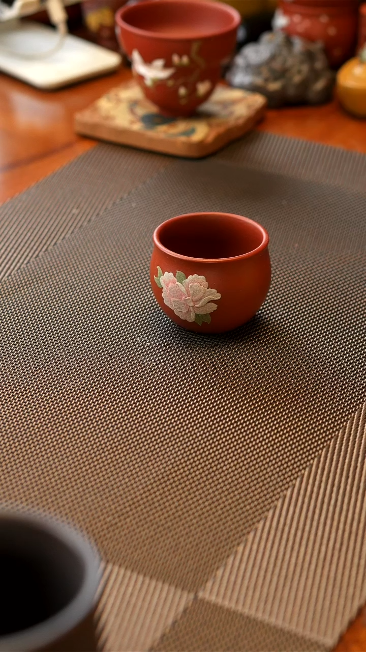 【闪购商品】紫砂茶壶大红袍牡丹杯