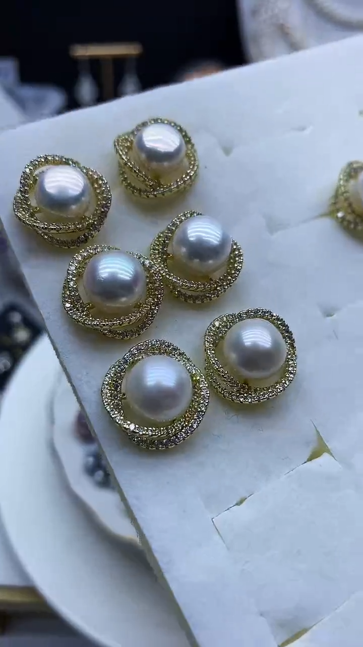 未镶嵌耳饰淡水珍珠耳钉多样性发其一