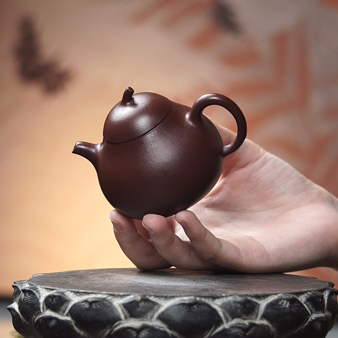 紫砂壶 胡小香 光器茄瓜 紫朱泥 130c H557