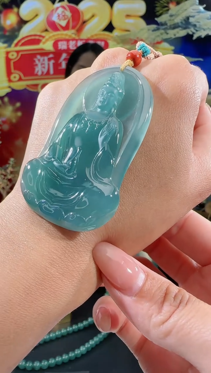 【闪购商品】翡翠吊坠(不含链)未镶嵌观音多样性发一