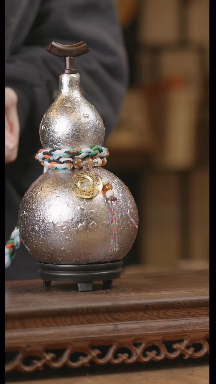 【闪购商品】243号精品天然大漆工艺防渗内胆酒葫芦~