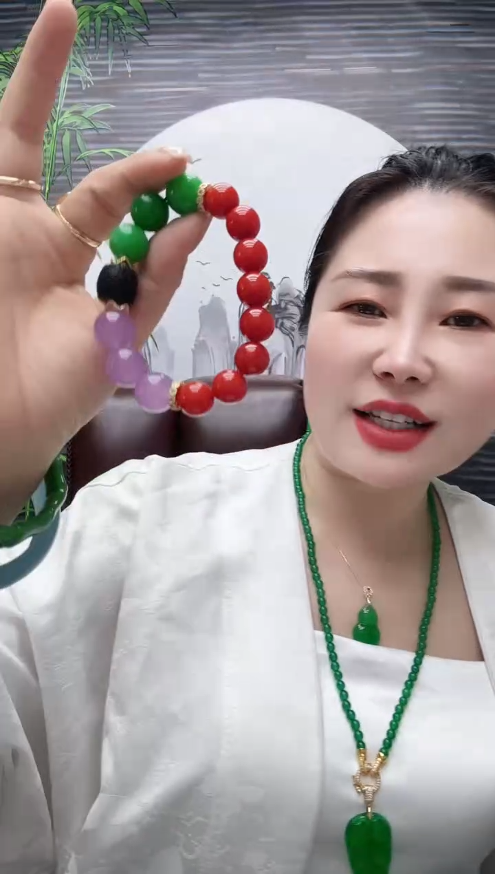 高货三色多宝手串