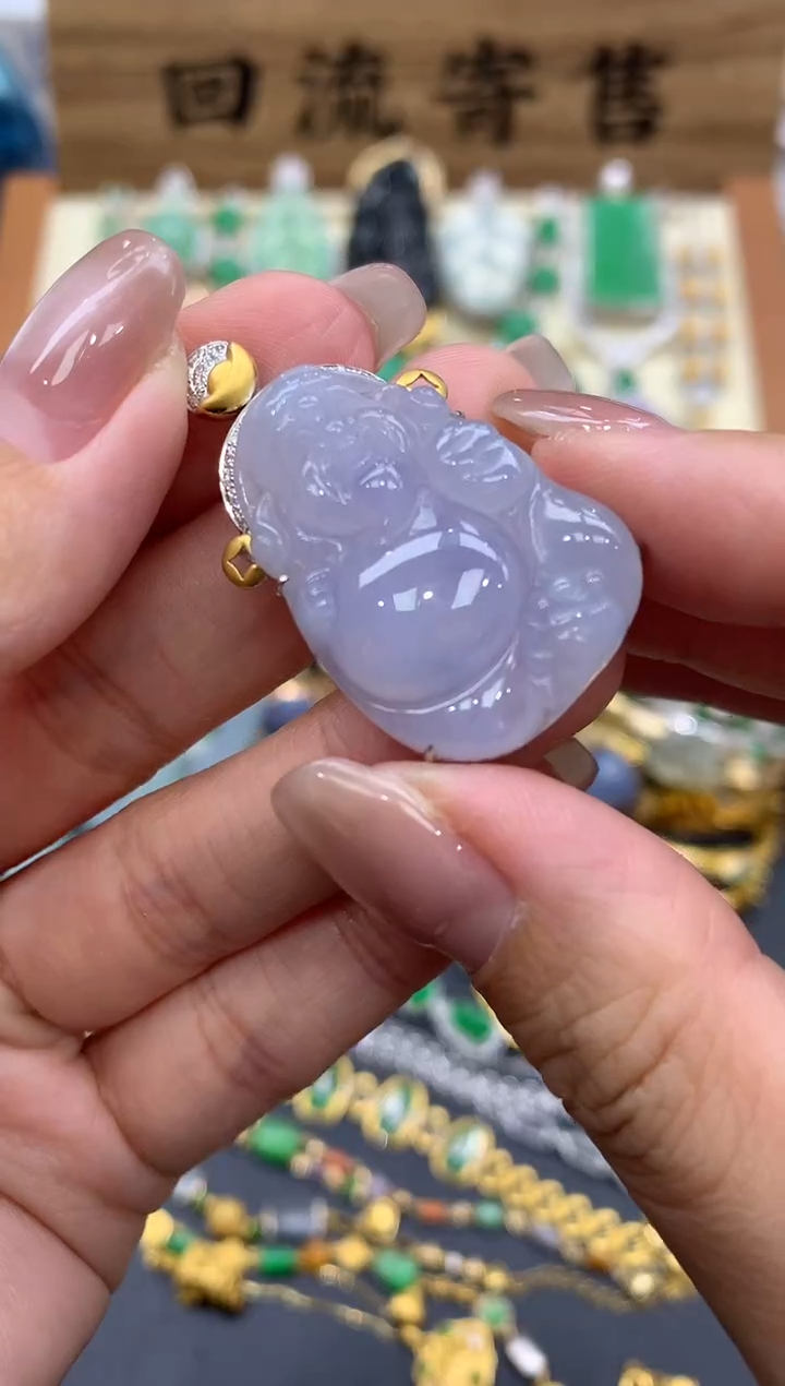 【闪购商品】翡翠颈饰18K金镶嵌373-中国好珍宝