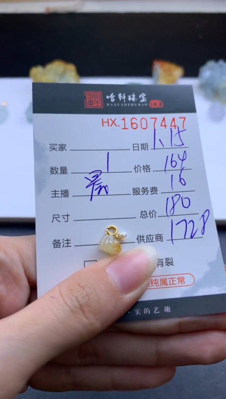 【闪购商品】翡翠挂件未镶嵌哈轩 挂件1