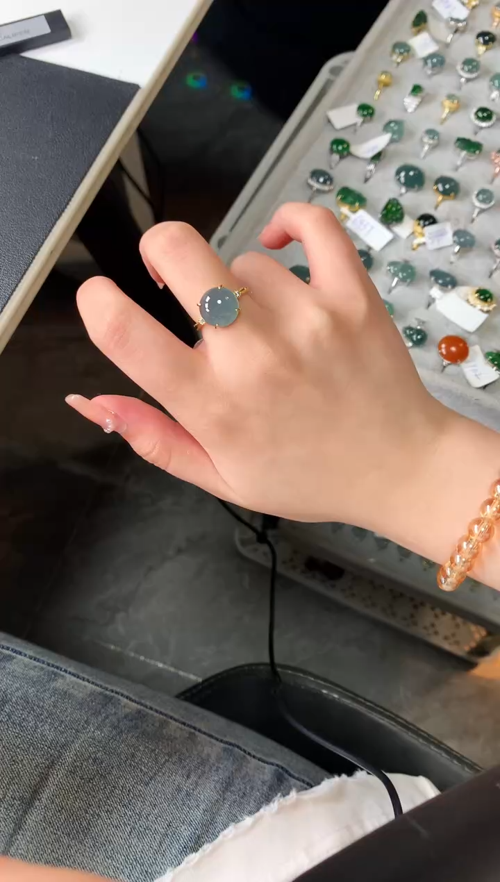 【闪购商品】翡翠戒指银S925镶嵌65141241