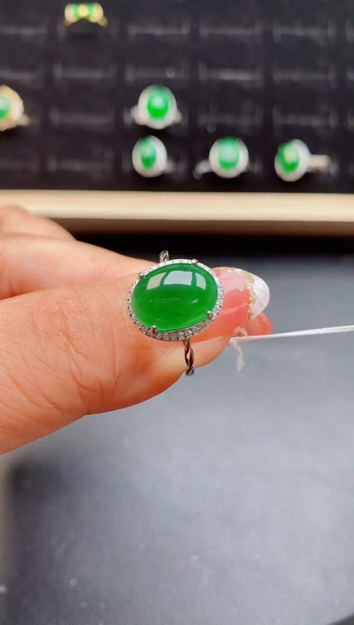 【闪购商品】翡翠戒指银S925镶嵌1212