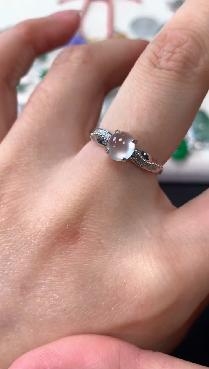 【闪购商品】翡翠戒指18K金镶嵌A53|2680