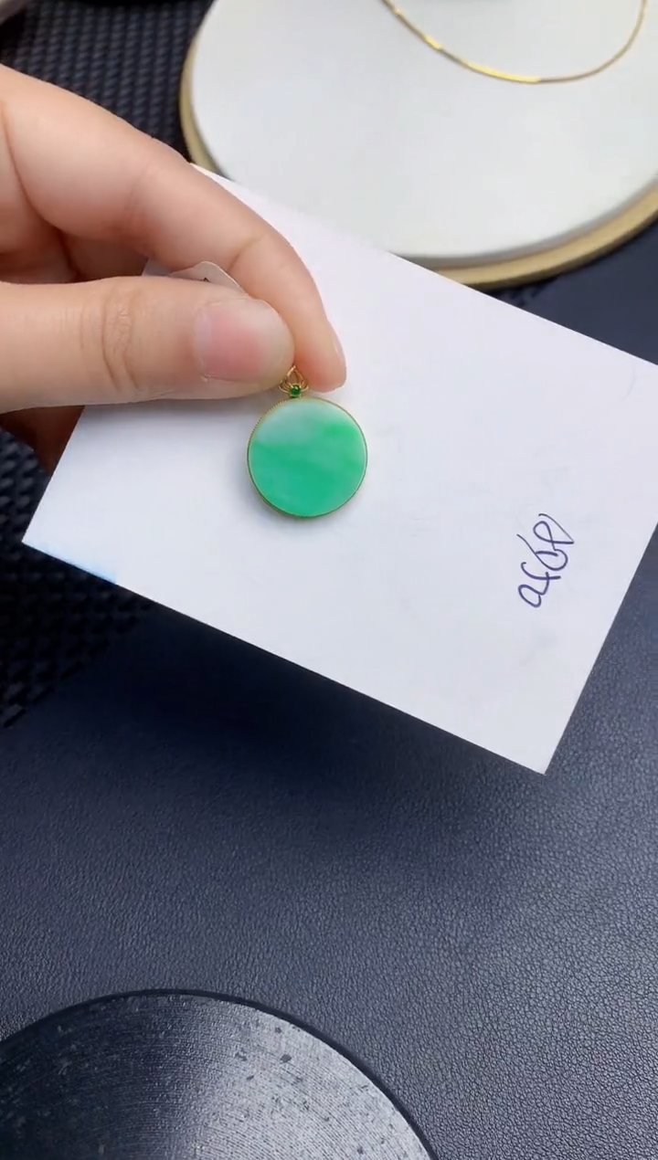 【闪购商品】翡翠颈饰18K金镶嵌000000000