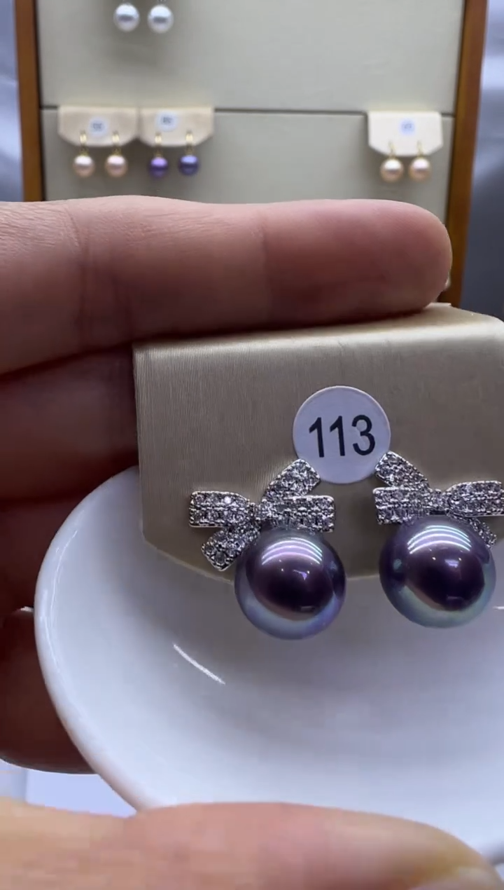 未镶嵌耳饰淡水珍珠113