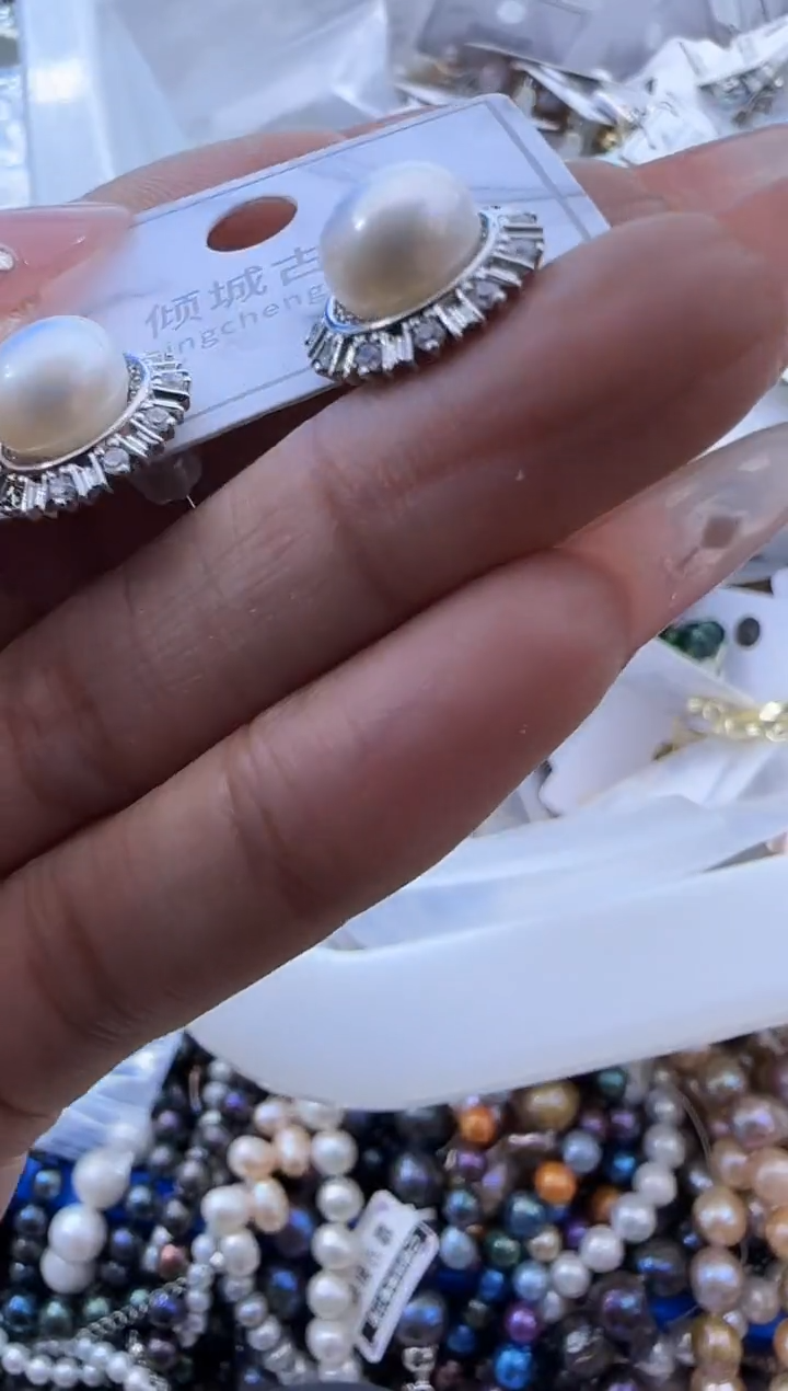 【闪购商品】淡水珍珠耳饰银S925镶嵌632