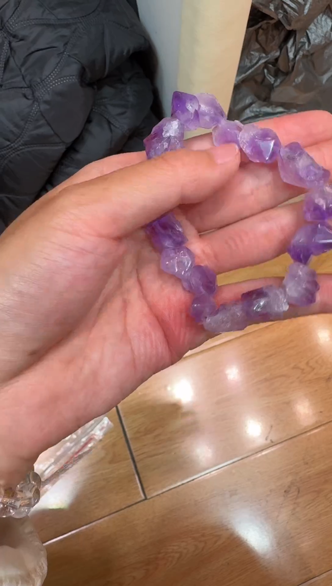水晶手链未镶嵌紫水晶晶簇手串多样发一YF10083