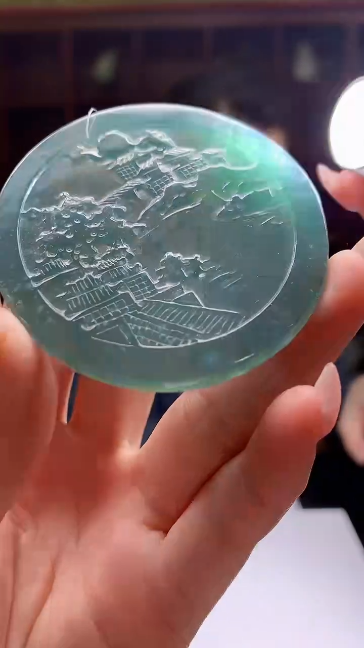 【闪购商品】定制翡翠未镶嵌8046jj-毛货挂件