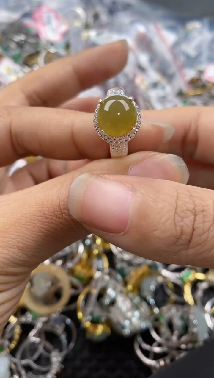 未镶嵌戒指翡翠555---6