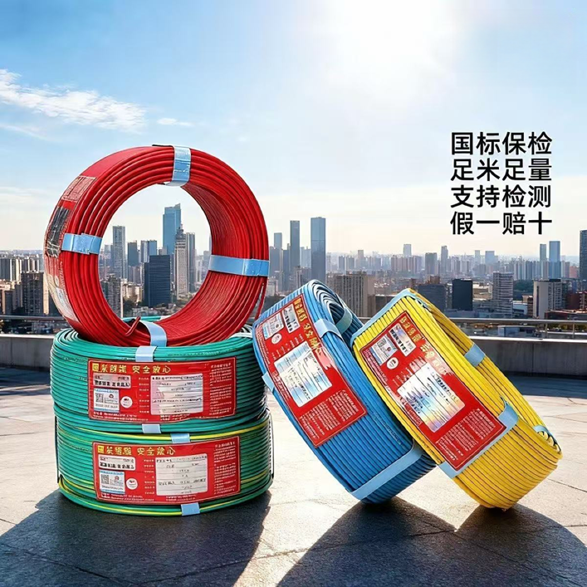 国标国友阻燃单股/2.5/4/6/10/16平方家装电线