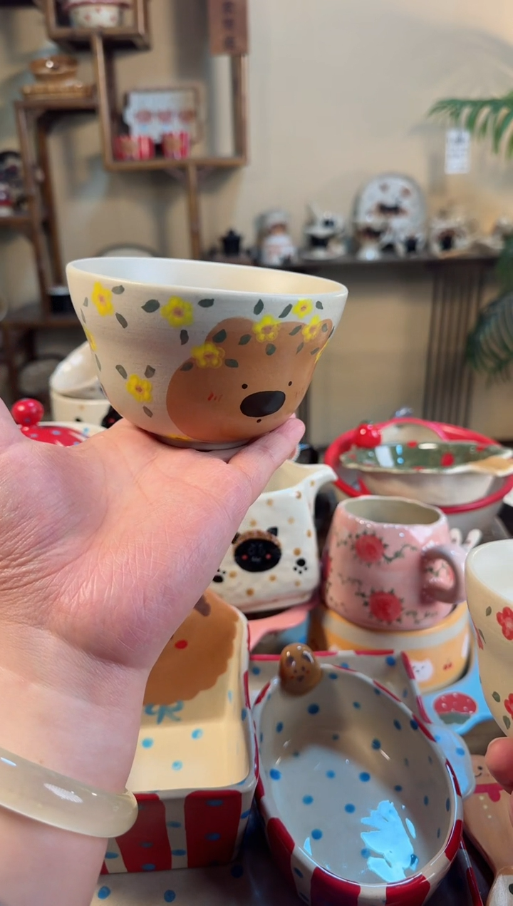 【闪购商品】小熊葫芦碗高温瓷器