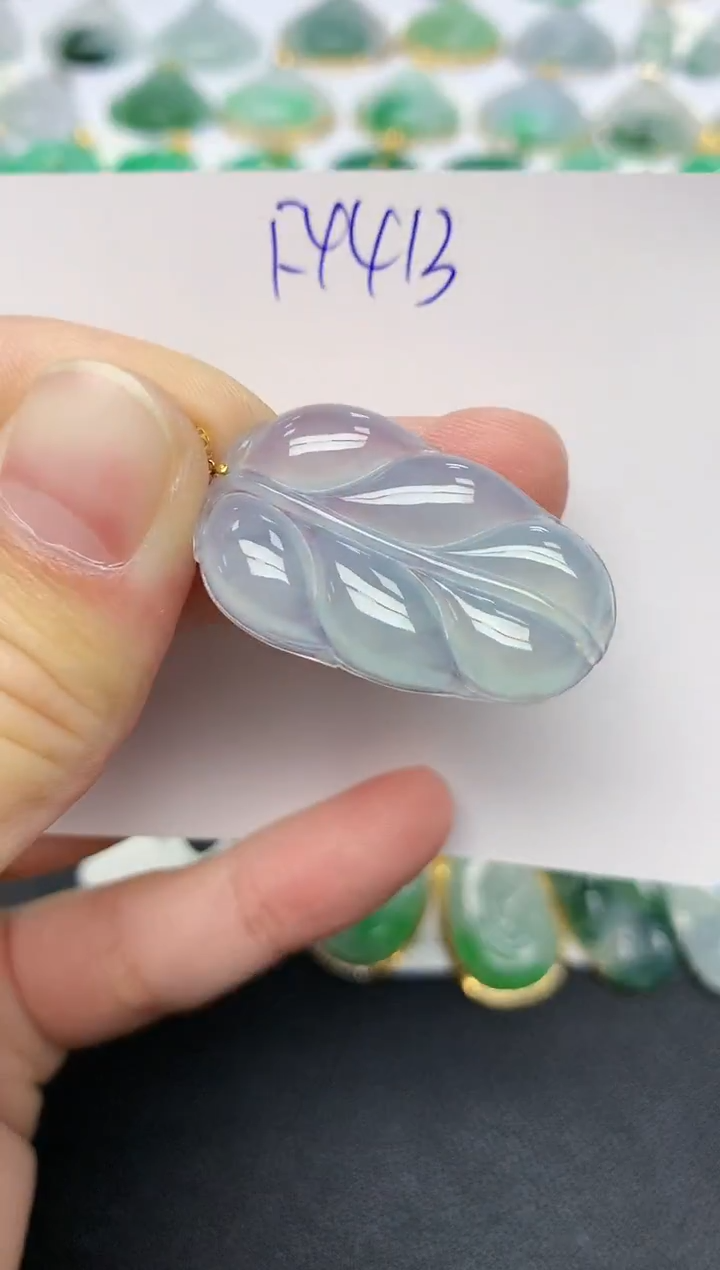 颈饰18K金镶嵌翡翠天然缅甸A货翡翠百元以上9元证书费自理