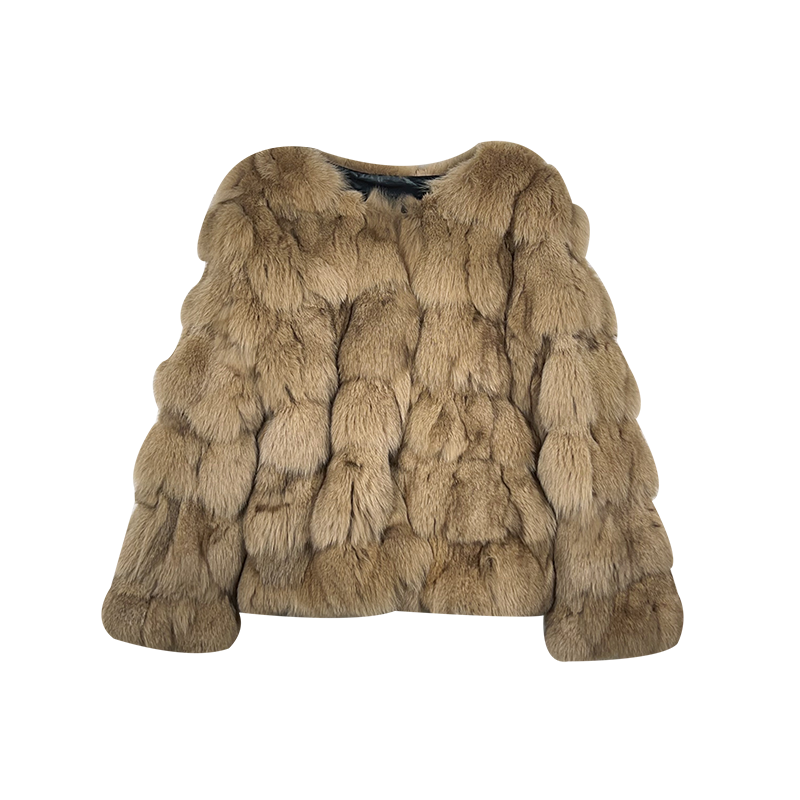 进口芬兰狐狸毛拼接皮草OPN2428