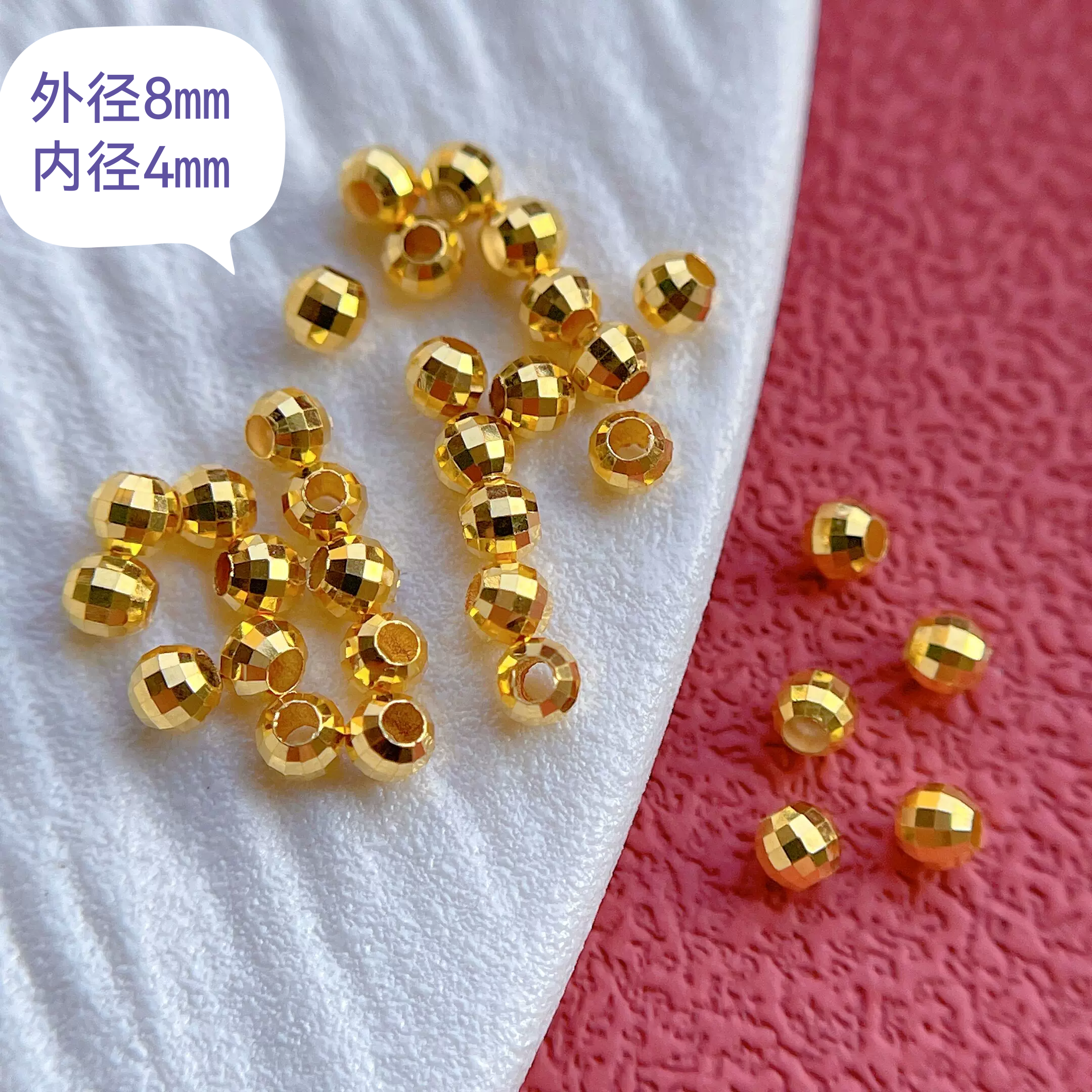 足银银制品 【黄色镭射珠】