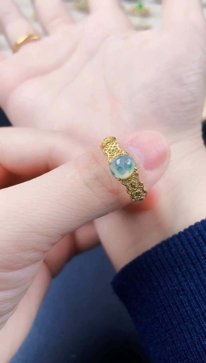 【闪购商品】翡翠银S925镶嵌戒指6546546