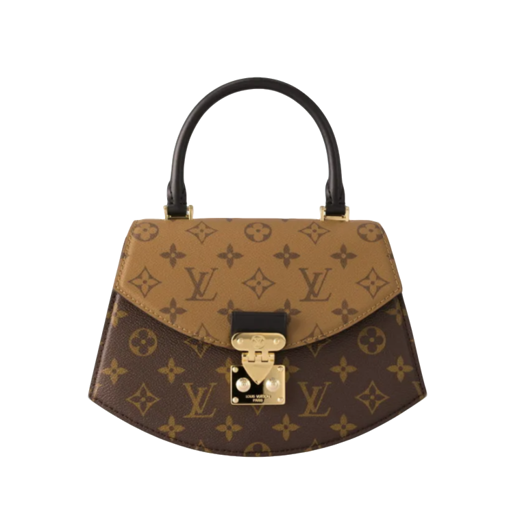 全新未使用 LouisVuitton/路易威登 扇子包手提包包 气质端庄优雅