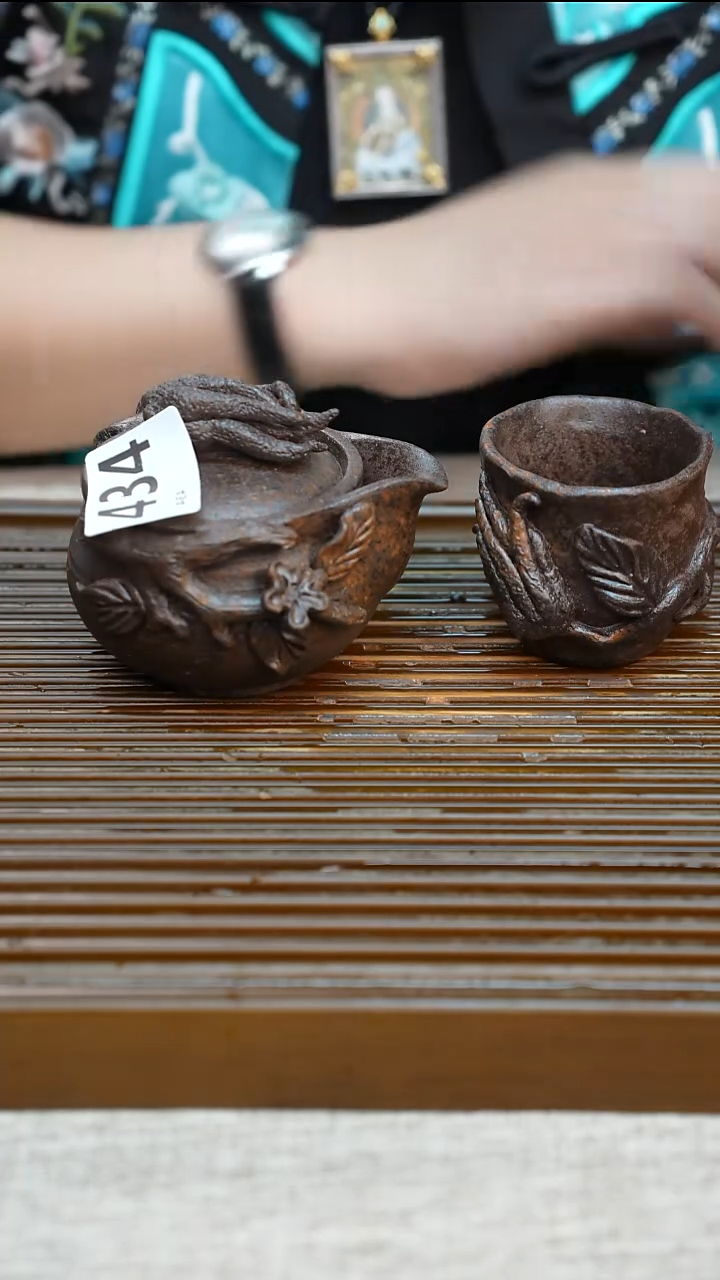 纯手工粗陶茶具每一只不一样*